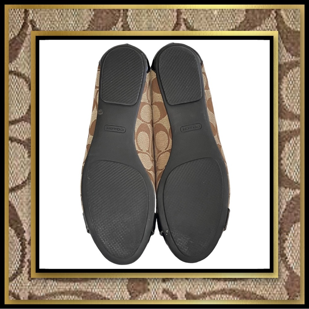 Coach London Signature Canvas Flats in Natural Tan - Picture 4 of 4